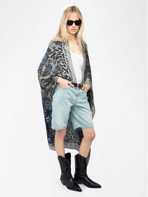 ZADIG&VOLTAIRE チェック柄ジャケット スカル ラインストーン Zadig